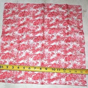 Vineyard Vines Redish Pink and White Silk Fabric
